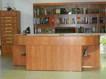 библиотечная кафедра и мебельные элементы